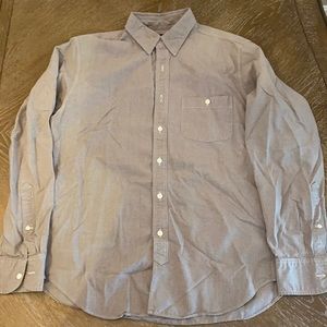 J Crew Button Down Casual Shirt Grey Medium
